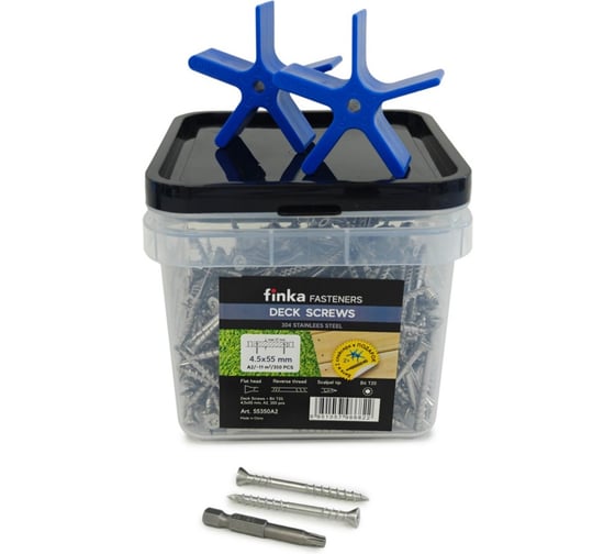 Изображение товара Саморезы Deck Screws A2 4,5x55 mm T20 (350 шт) Finka 55350A2