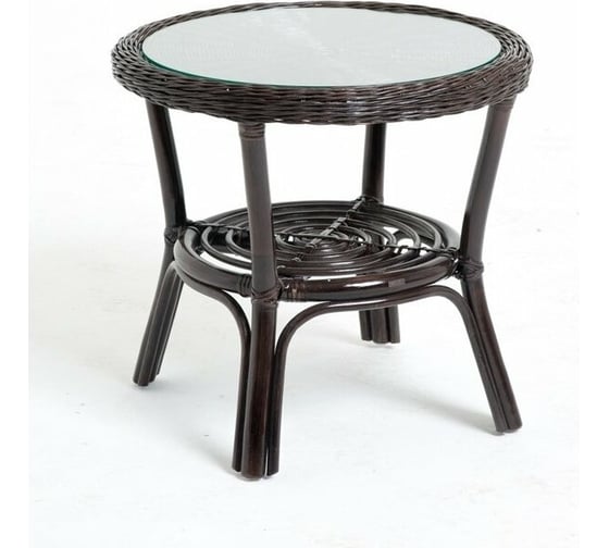 Изображение товара Стол со стеклом Vinotti 02/08A Темный Коньяк