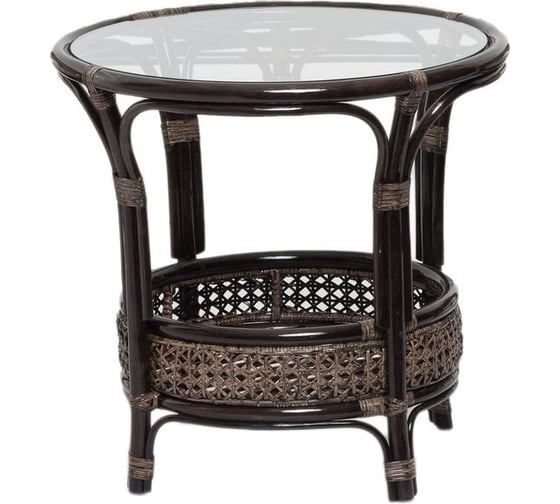 Изображение товара Стол со стеклом Vinotti 02/15A Темный Коньяк