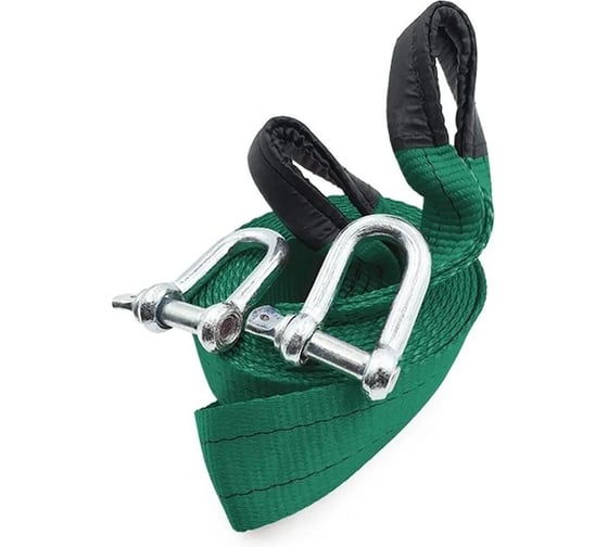 Изображение товара Трос буксировочный AVS (усиленный,цвет-зеленый) EXPERT ST-105B 10т 5м.шаклы A40767S
