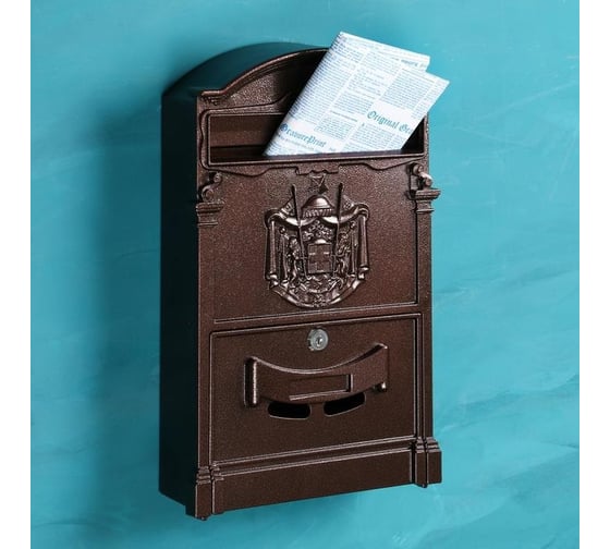 Изображение товара Почтовый ящик Аллюр №4010 медь 7668
