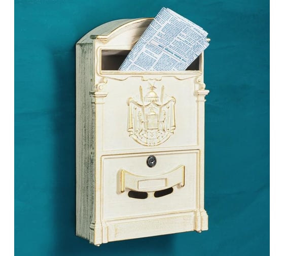 Изображение товара Почтовый ящик Аллюр №4010В антик, белый 12974