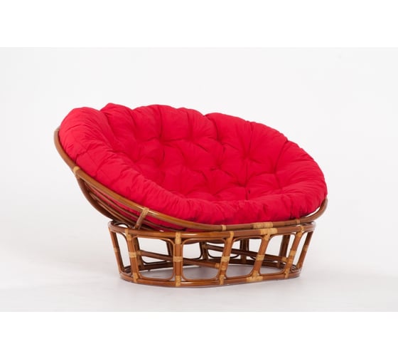 Изображение товара Кресло Vinotti MAMASAN 23/02 Коньяк Красная подушка