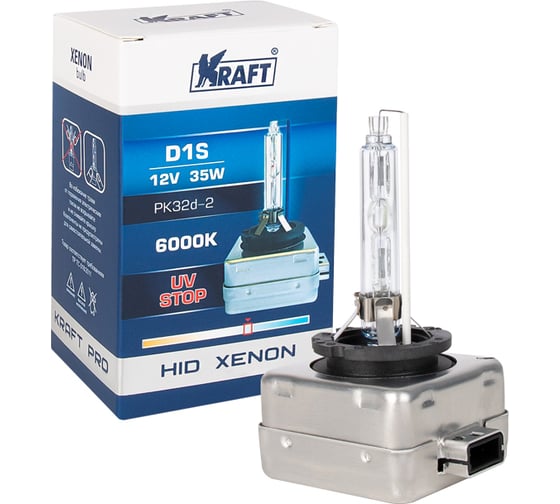 Изображение товара Автолампа ксеноновая газоразрядная Xenon D1S 12v 35w (PK32d-2) Pro HID KRAFT KT 700133
