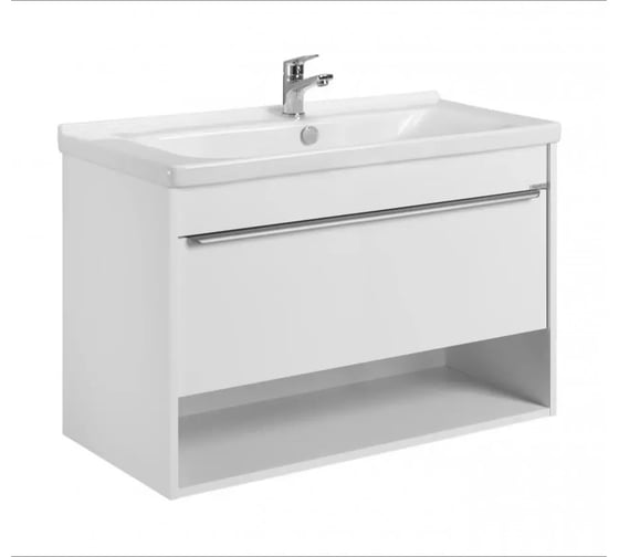 Изображение товара Тумба под раковину AQUATON Хоуп 100, 1 ящик, белый матовый, 1A287401HP2B0