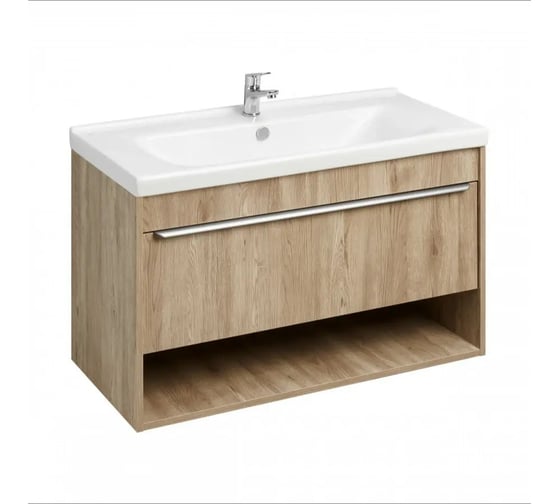 Изображение товара Тумба под раковину AQUATON Хоуп 100, 1 ящик, орех, 1A287401HP6C0