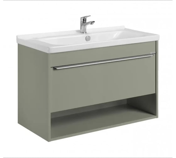 Изображение товара Тумба под раковину AQUATON Хоуп 100, 1 ящик, хаки, 1A287401HP9D0