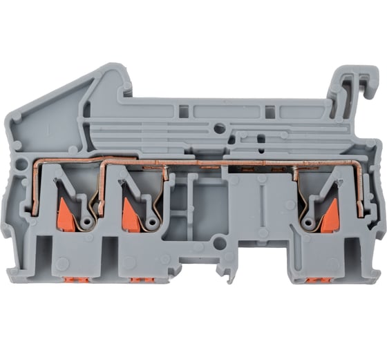 Изображение товара Зажим пружинный с нажимной кнопкой HLT PT-2.5мм2 двойной 24A (100шт./уп.) 081-25-017