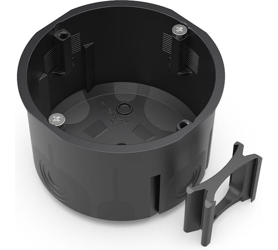 Изображение товара Коробка установочная Промрукав двухкомпонентная для сплошных стен черная 68x47 (210шт/кор) 60-0710-9005СП