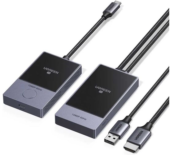 Изображение товара Беспроводной HDMI Трансмиттер и Ресивер UGREEN CM737 Wireless HDMI Transmitter and Receiver. Цвет: серый 35031A