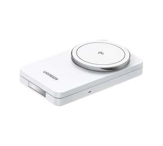 Изображение товара Беспроводное зарядное устройство UGREEN 2-в-1 W706 45057 2-in-1 Wireless Charger Qi2 for Iphone 15W AirPods. Цвет: белый 45057_
