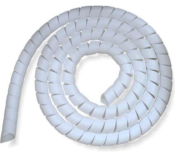 Изображение товара Cпиральная пластиковая защита PARLMU полипропилен высокой очистки, размер 8, плоская поверхность, белый, 2 м HPS-8-F15 PR2500100
