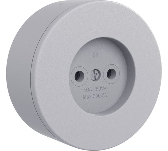 Изображение товара Розетка OVIVO 1 пост X-One без заземления серый, комплект из 2 шт 406-240000-215