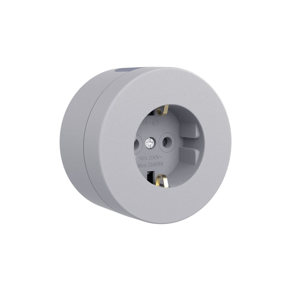 Изображение товара Розетка OVIVO 1 пост X-One с заземлением, серый, комплект из 2 шт