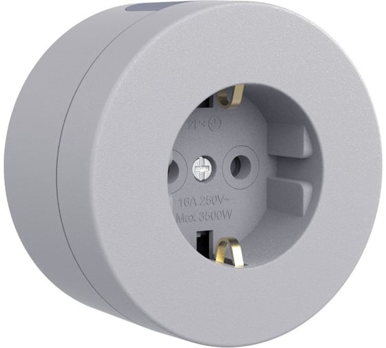 Изображение товара Розетка OVIVO 1 пост X-One с заземлением серый, комплект из 2 шт 406-240000-217