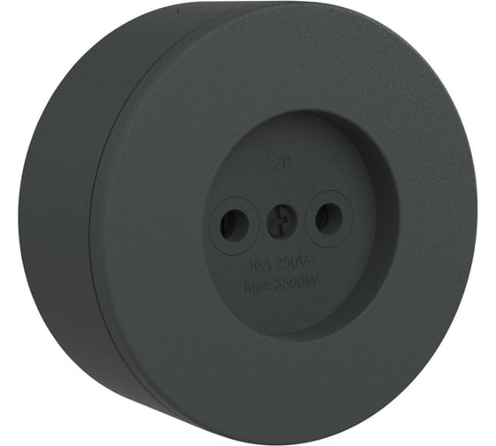 Изображение товара Розетка OVIVO 1 пост X-One без заземления антрацит, комплект из 2 шт 406-250000-215