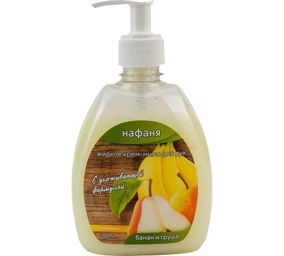 Изображение товара Жидкое крем-мыло Нафаня Банан и груша 300 мл дозатор НМЛ- 01