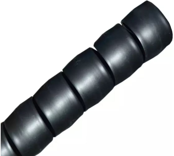 Изображение товара Спиральная пластиковая защита PARLMU полипропилен, размер 26, плоская поверхность, цвет черный, длина 2 м SG-26-F11-k-2 PR0100500-2