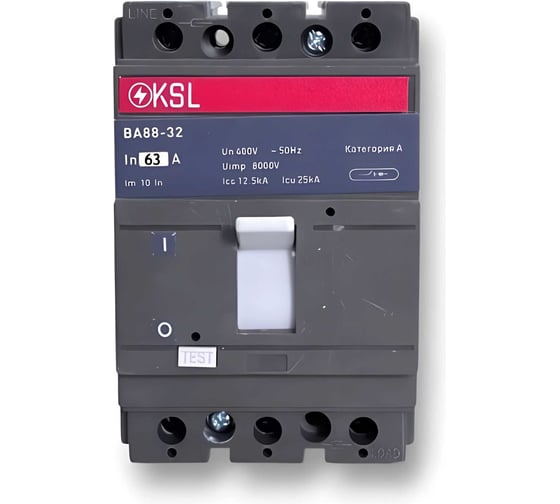 Изображение товара Автоматический выключатель KRASO ВА88-32 3Р 63А 25кА KSL