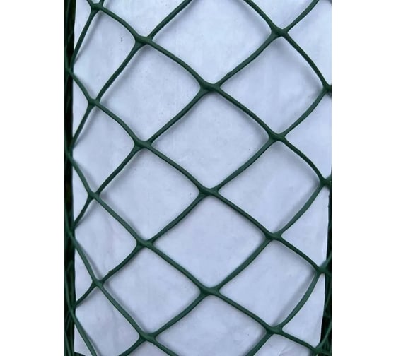 Изображение товара Сетка пластиковая, садовая, заборная (шпалера) ООО УЛПЗ РОМБ 40х40 (зеленый) 1,5м10м 4687206759398