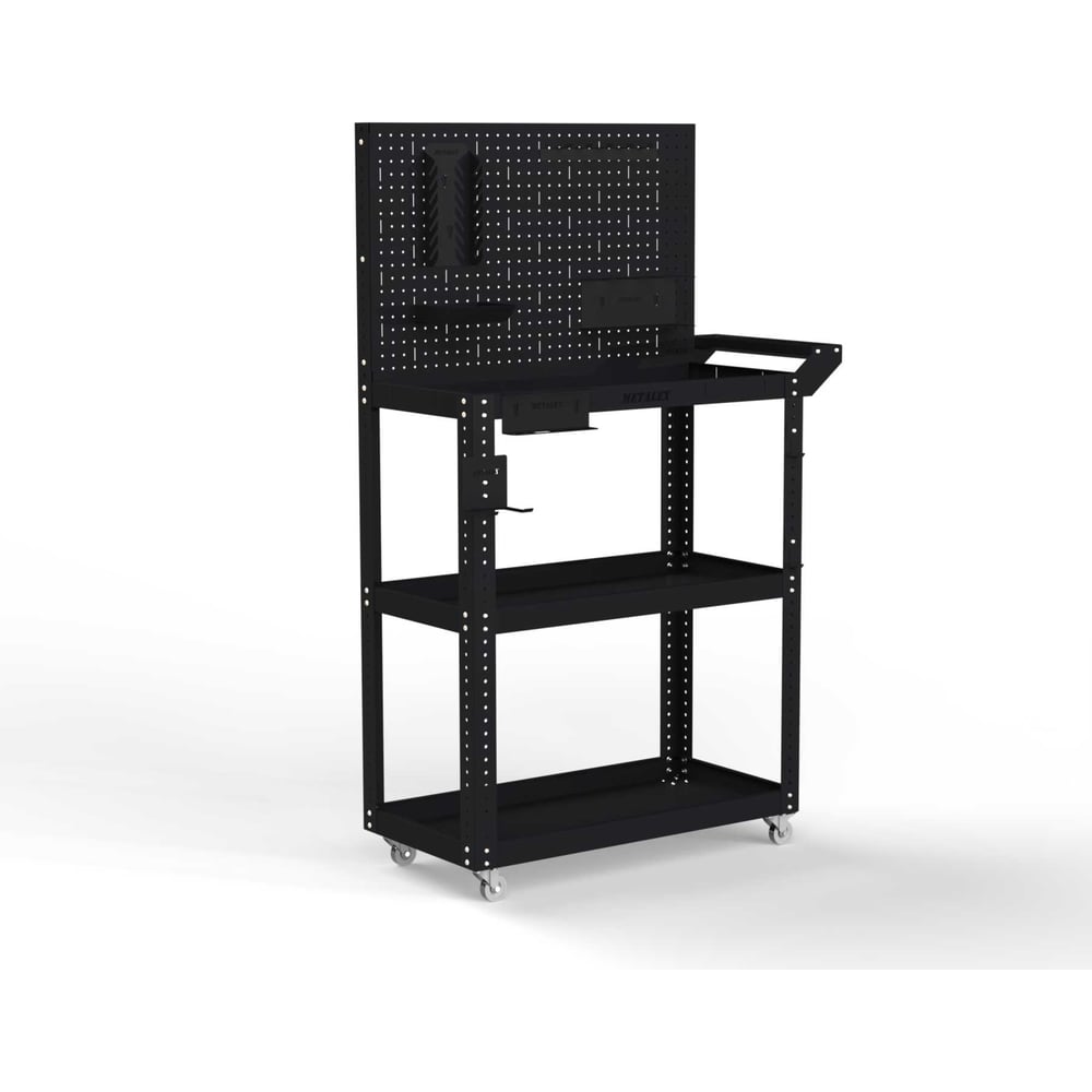 Изображение товара Тележка инструментальная ООО Металекс Metalex Тип 4 800x450x950 мм, 3 полки, черный 118311