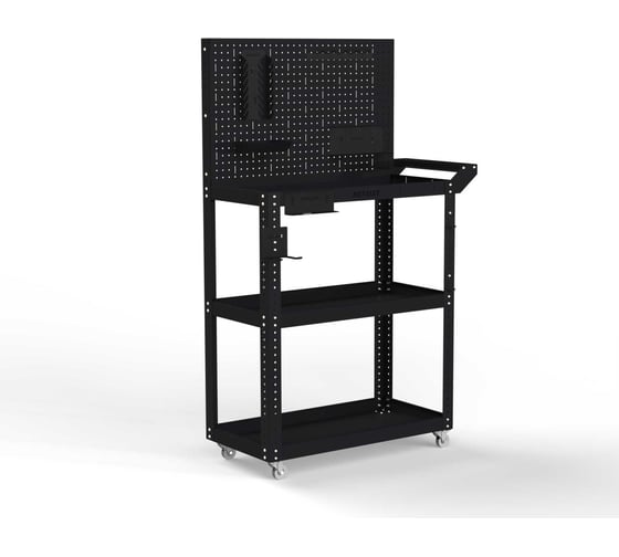 Изображение товара Тележка инструментальная ООО Металекс Metalex Тип 4 800x450x950 мм, 3 полки, черный 118311