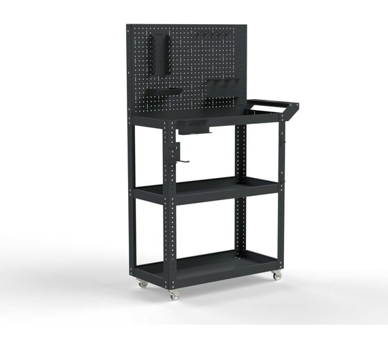 Изображение товара Тележка инструментальная ООО Металекс Metalex Тип 4 700x450x950 мм, 3 полки, серый 118296