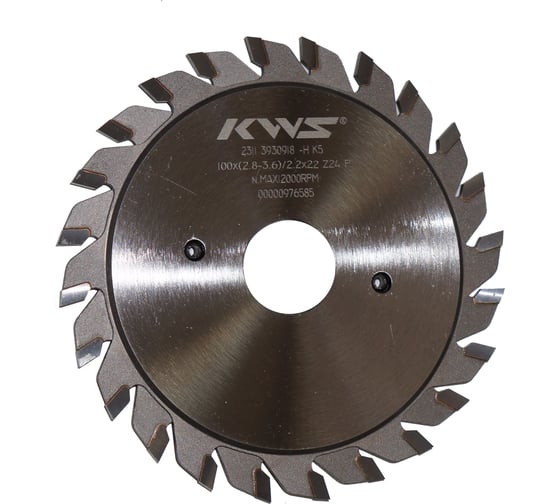 Изображение товара Диск пильный подрезной регулируемый KWS 100х22х2.8-3.6х24T (12+12) P TZLV00009
