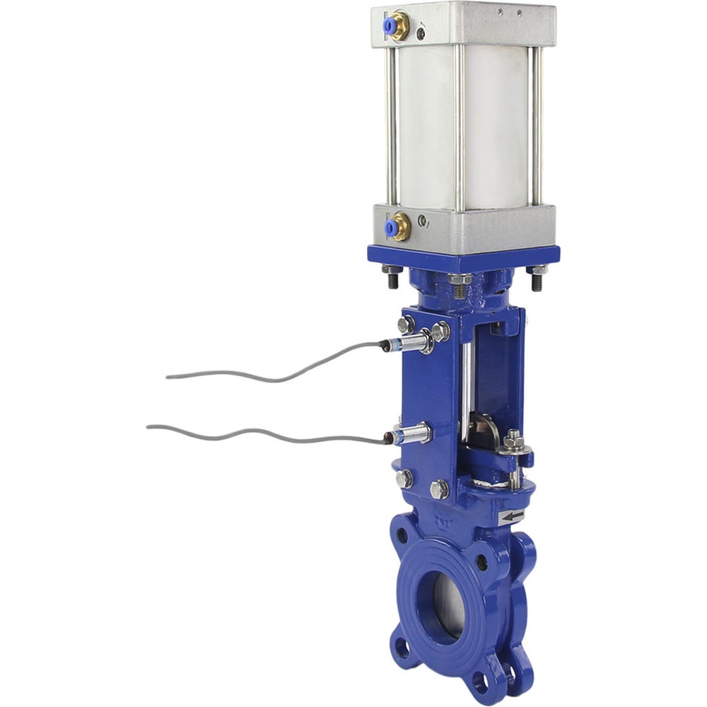 Изображение товара Задвижка шиберная DN.ru WCB-SS304-1W-DA Ду150 Ру10 пневмопривод