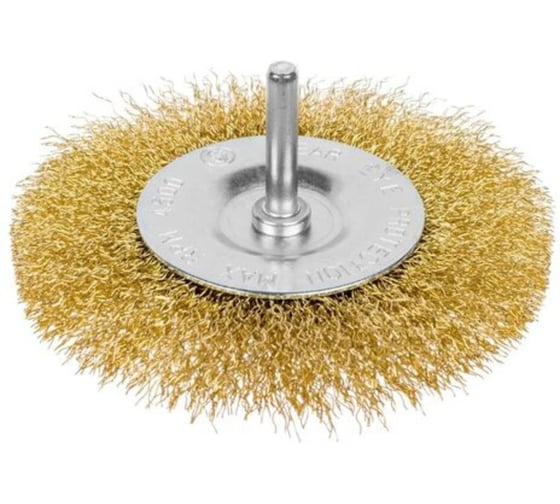 Изображение товара Корщетка-колесо ООО ПКФ Сварком 100мм для дрели со шпилькой (1 шт) Крепеж k00009656