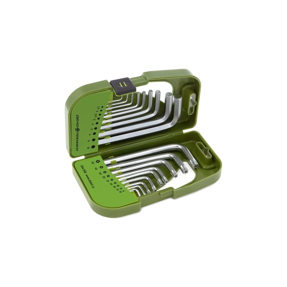 Изображение товара Набор ключей шестигранных и TORX Дело Техники коротких, 18 шт 564508