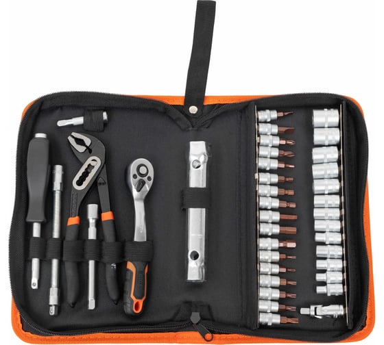 Изображение товара Набор головок Gigant 1/4 дюйма с инструментом в сумке, 37 предметов GAS-37