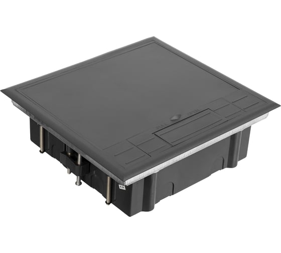 Изображение товара Лючок напольный DATAREX 12 (2x6) модулей, вертикальный, пластиковая крышка, серый DR-PRO-015211