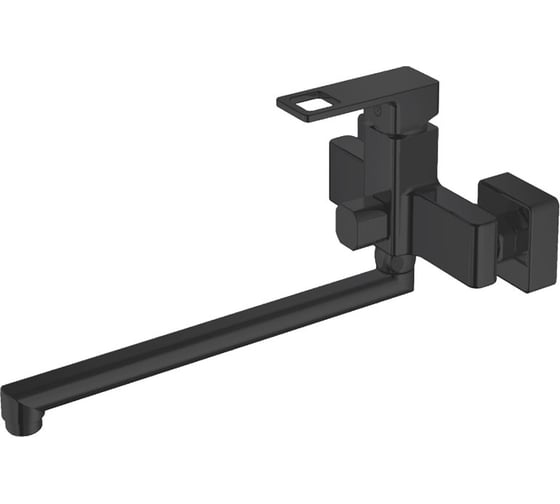 Изображение товара Смеситель для ванны Valfex длинный излив, латунь Arcadia Black VF.22615-7