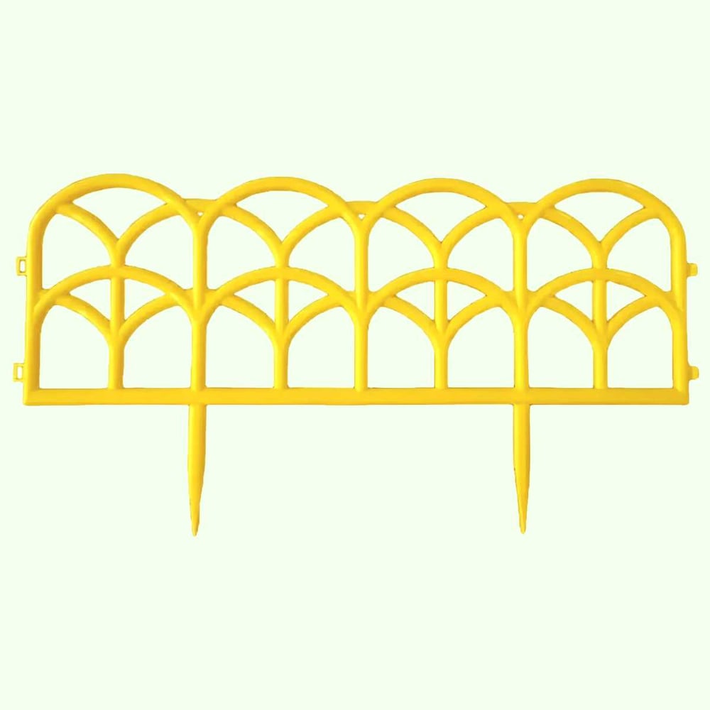 Изображение товара Декоративное садовое ограждение ПОЛИМЕРСАД №10 24 шт желтый