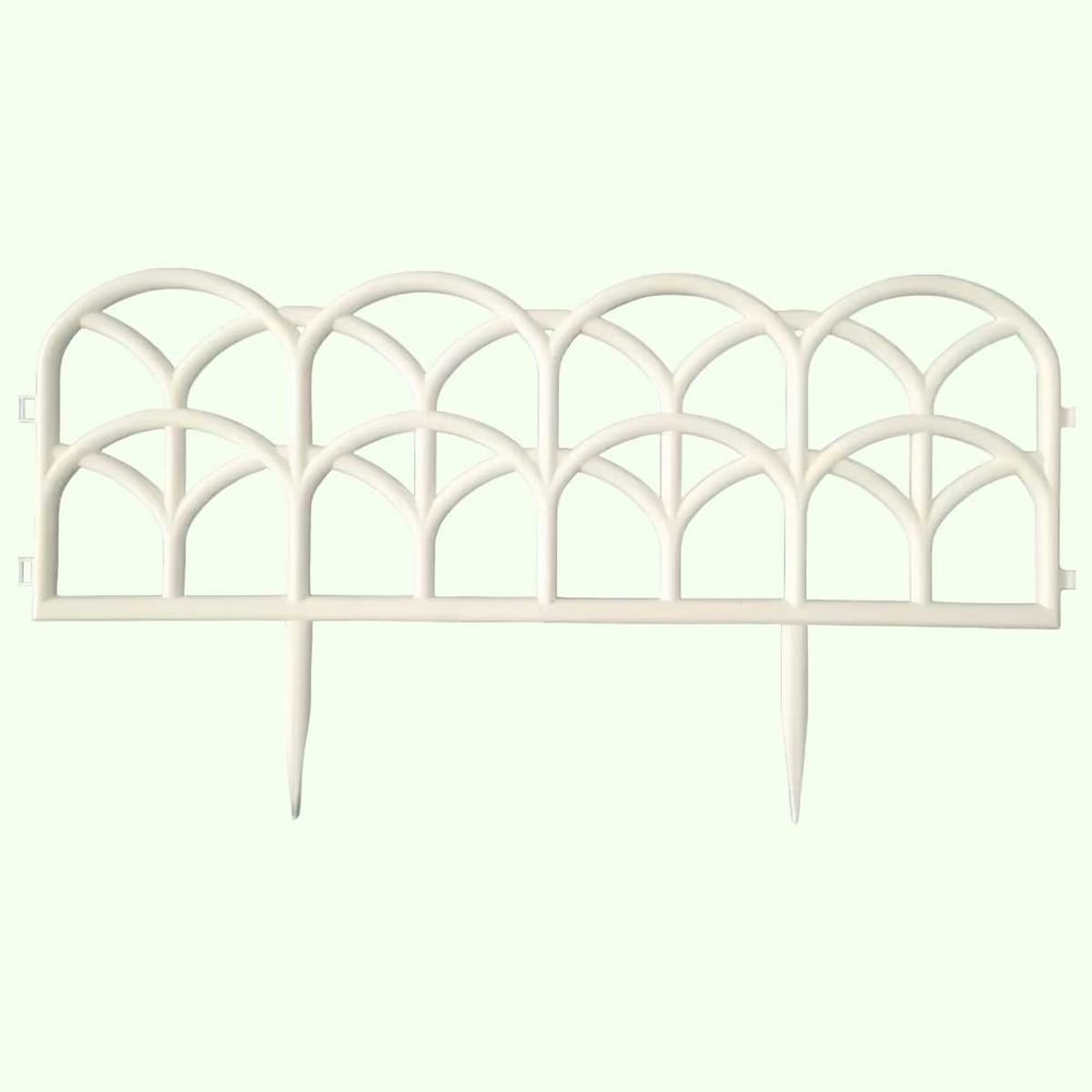 Изображение товара Ограждение садовое ПОЛИМЕРСАД Забор декоративный №10, белое, уп. 24 шт, ПС-ЗД10-бел-24