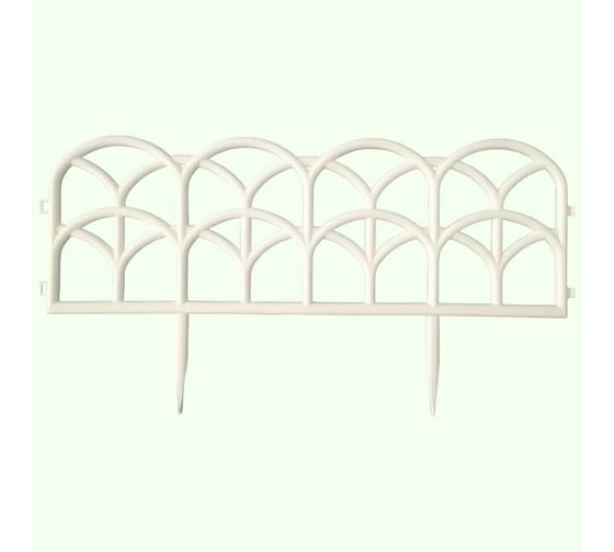 Изображение товара Ограждение садовое ПОЛИМЕРСАД Забор декоративный №10, белое, уп. 24 шт, ПС-ЗД10-бел-24