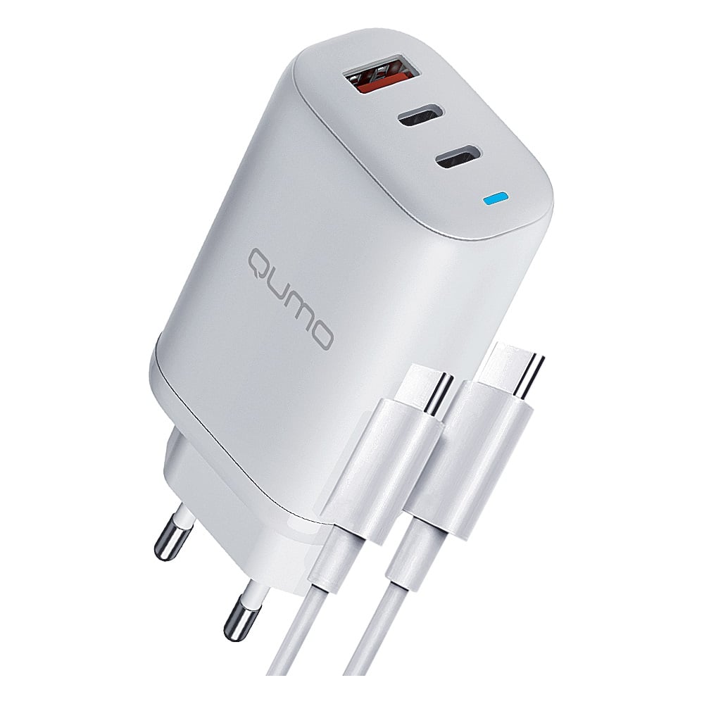 Изображение товара Сетевое зарядное устройство QUMO Energy PD 65Вт с кабелем Type-C