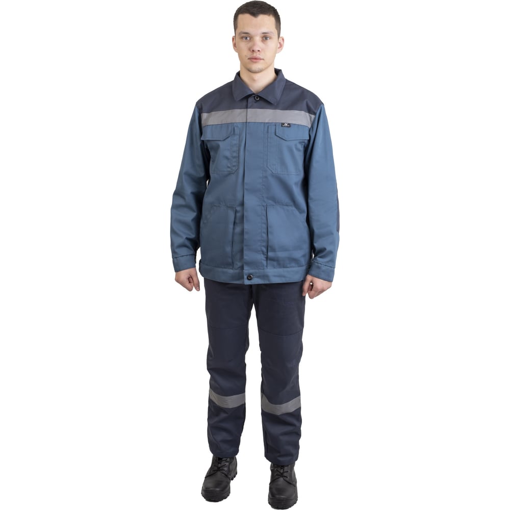 Изображение товара Летний мужской костюм-двойка NEW ENERGY Алькор с полукомбинезоном, синий, 48-50