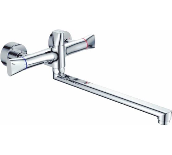 Изображение товара Смеситель для ванны INGROSSO 870С-3 Salvatore, гусак 35 см, душевая лейка, встраиваемый дивертор, латунный картридж УТ-00054888