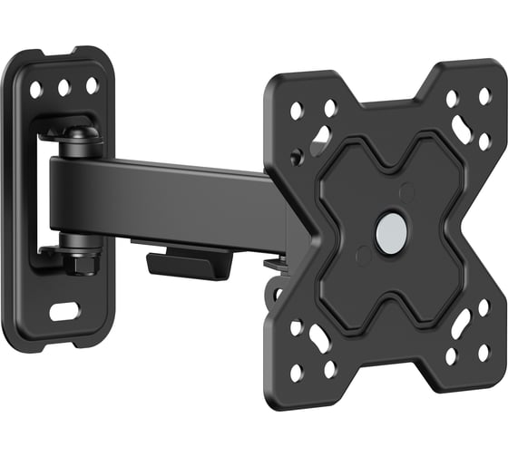 Изображение товара Кронштейн для телевизора 13-32 наклонно-поворотный настенный Palladium 20 кг, чёрный, модель 6 116487