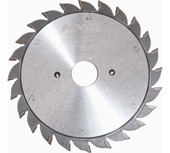 Изображение товара Диск пильный подрезной регулируемый KWS PCD 120х22х2.8-3.6х24T (12+12) Y K5 PCNSC0011