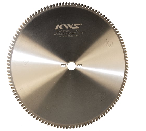Изображение товара Диск пильный для обработки цветных металлов KWS 400х30х3.8/3.2х120T TP -5 2-7-42/2-9-46.4/2-10-60 TFKL00182