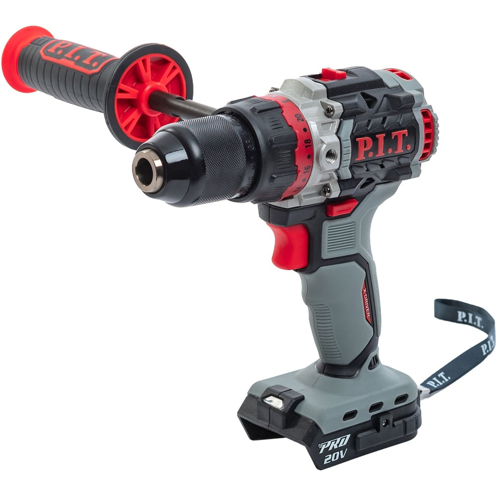Изображение товара Аккумуляторная ударная дрель P.I.T. X-DRIVER SOLO 20В 75Нм метал патрон