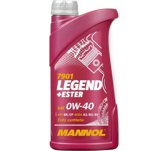 Изображение товара Синтетическое моторное масло MANNOL LEGEND ESTER 0W40 1 л 1000