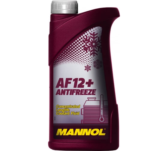 Изображение товара Концентрат антрифриз MANNOL ANTIFREEZE AF12+ LONGLIFE красный, 1л 2032