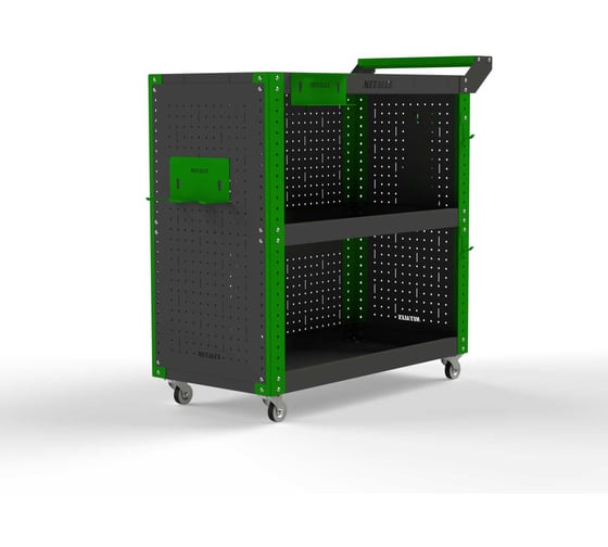 Изображение товара Тележка инструментальная ООО Металекс Тип 3 700x400x800 мм, 3 полки, серо-зеленый 118371