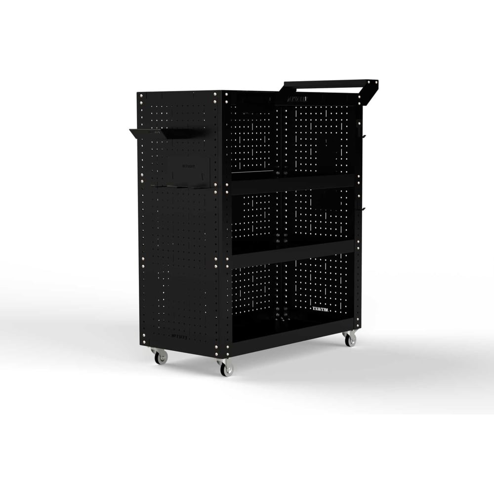 Изображение товара Тележка инструментальная Металекс Тип 3 черная 800x450x950 мм с 4 полками