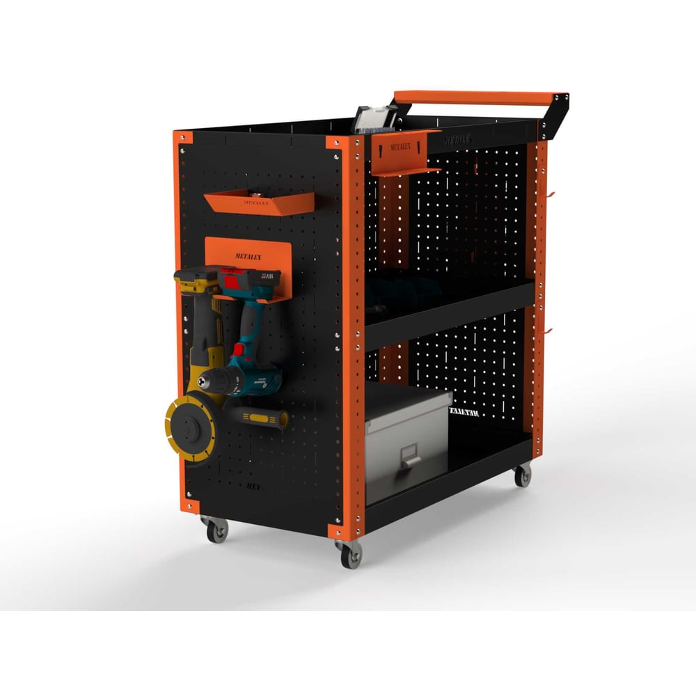 Изображение товара Тележка инструментальная Металекс 800x450x800 мм с 3 полками