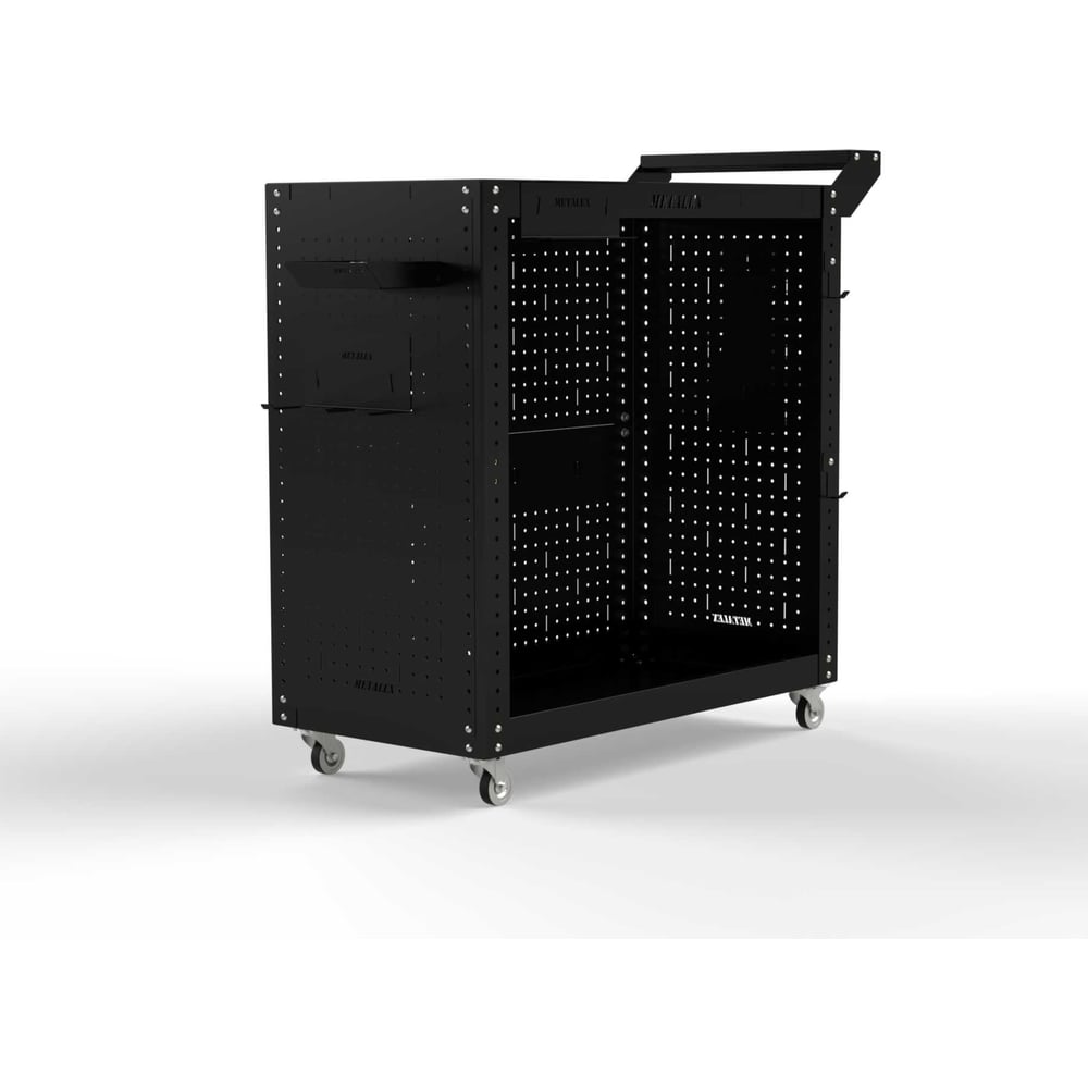 Изображение товара Тележка инструментальная ООО Металекс Тип 3 700x400x800 мм, 2 полки, черная